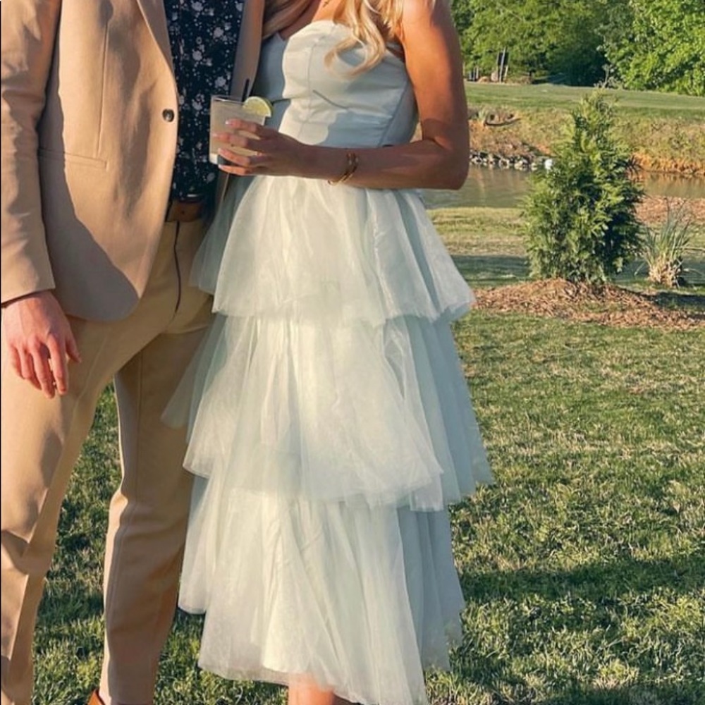 Strapless tulle dress
